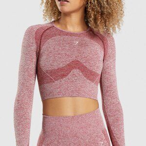 NWOT Gymshark Burgundy Marl Flex Sports Long Sleeve